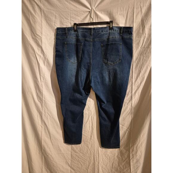 Agnes Orinda Blue Denim Jeans Stretch Comfort Size 4X (46”W x 27”L) - Picture 5 of 11